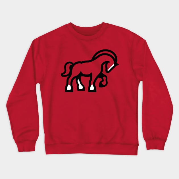 Horse Crewneck Sweatshirt by Carl Cordes